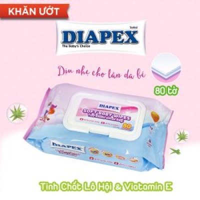 KHĂN GIẤY ƯỚT DIAPEX 80 TỜ